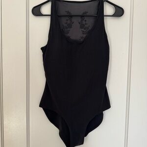 Athleta Black Sleeveless Bodysuit